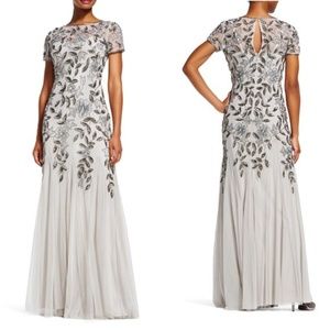COPY - Adrianna Papell Floral Sequin Formal Gown …